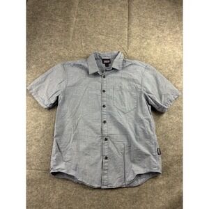 Patagonia Button Up Hiking Outdoor Shirt Men's S Organic Cotton Short Sleeve